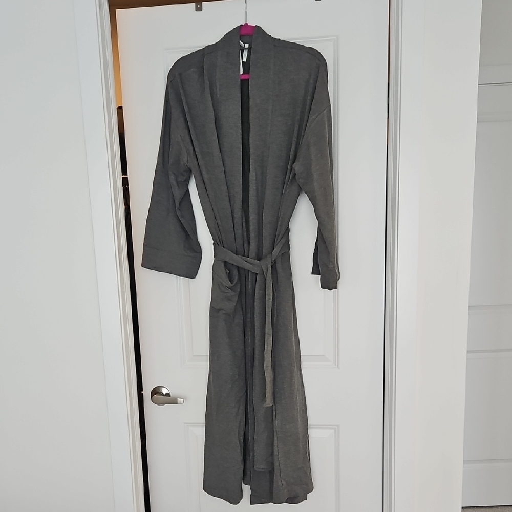 Women's Gray Belted Robe